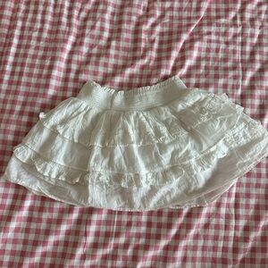 LoveShackFancy White Ruffled Skirt